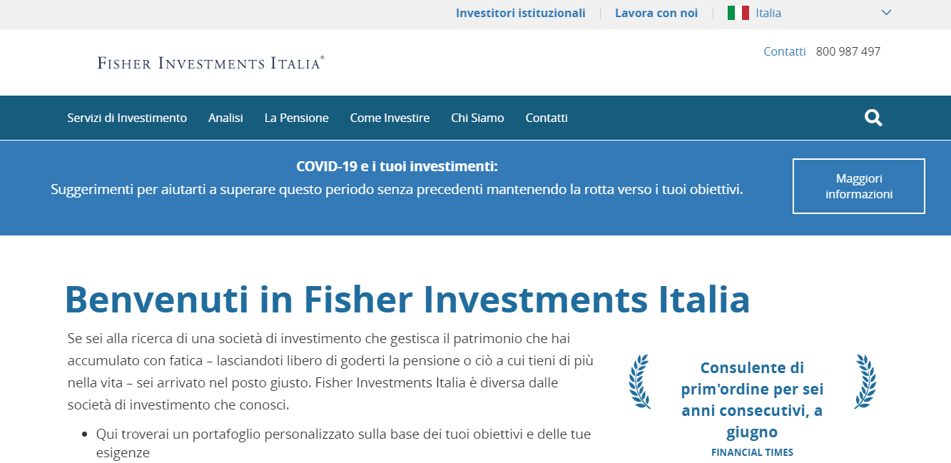 Fisher Investments Italia: Rendimenti e Opinioni sul Servizio